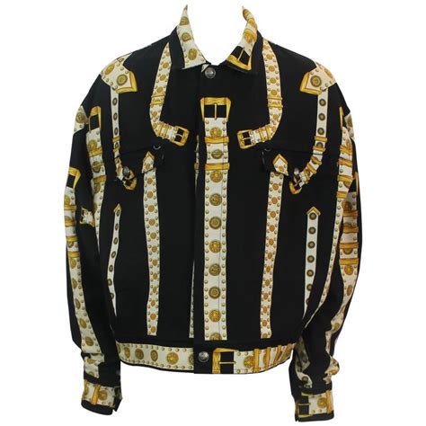 versace jacket black and white|versace jacket vintage.